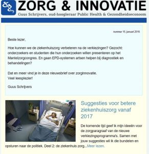 Nieuwsbrief zorginnovatie guusschrijvers.nl